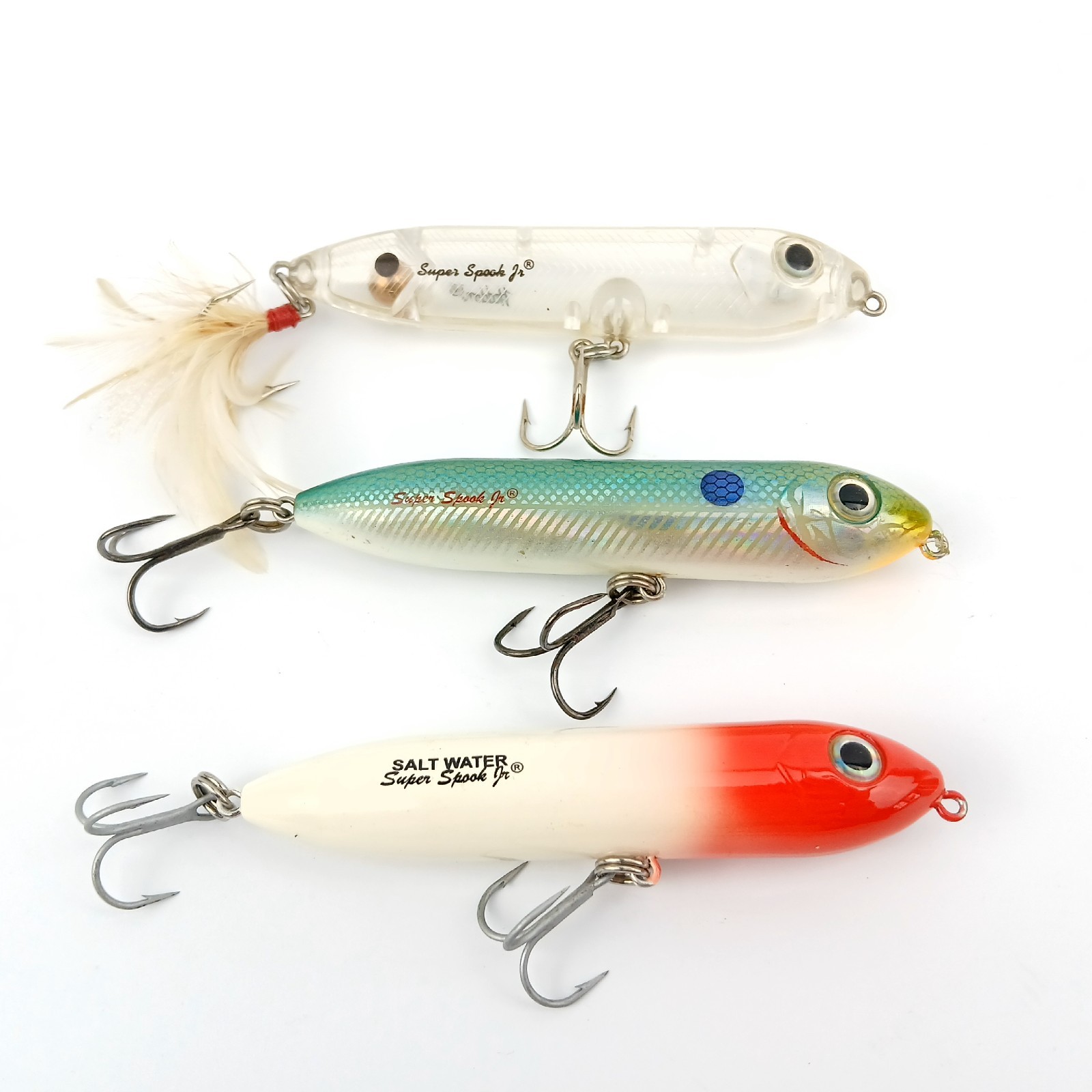 3 Heddon Super Spook Jr Topwater Lures in Excellent Condition - Image 2
