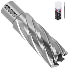 KEENTECH HSS Annular Cutter,1516 Inch Diameter x 2 Inch Depth, 34 Inch Weldon Sh