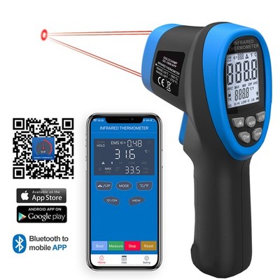 Ditital Infrarot-Thermometer Pyrometer Temperaturmessgerät Laser Thermometer Gun