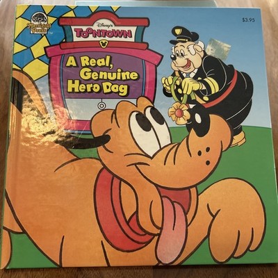Disney's Toontown A Real, Genuine Hero Dog Children's Book 1995 Starring Pluto