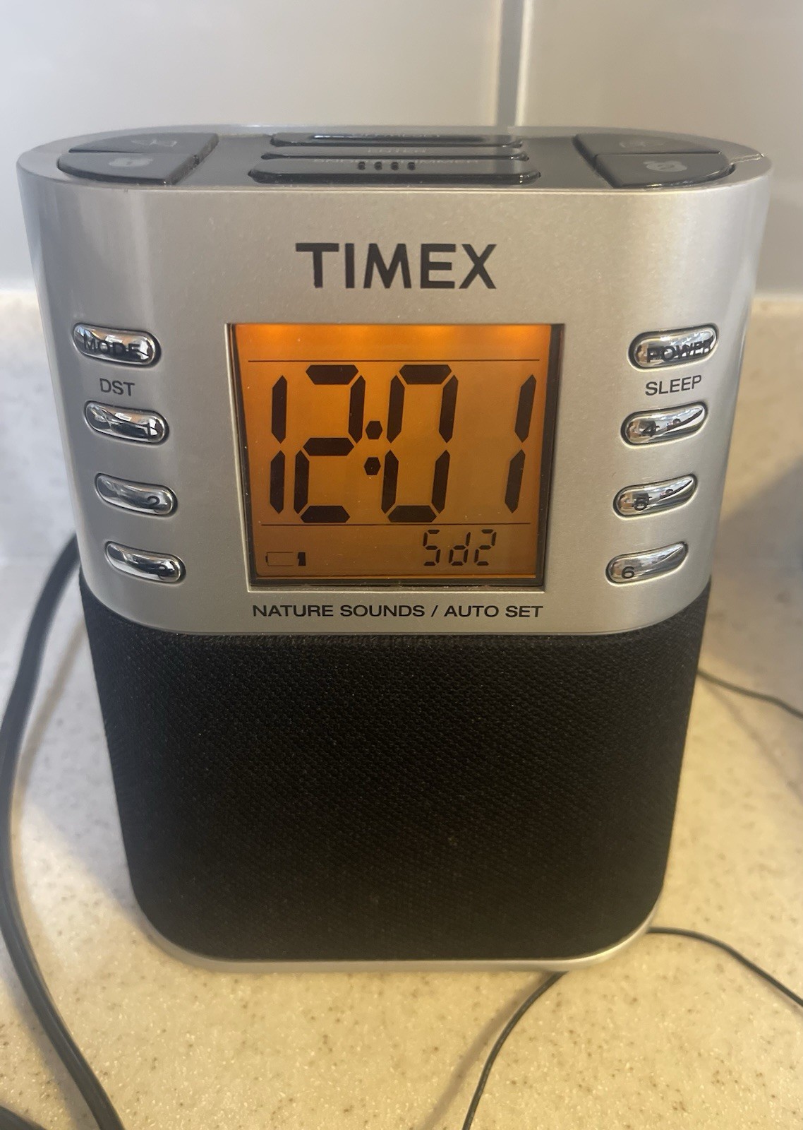 Timex T308S Nature Sounds Alarm Clock Radio, Tested and Works