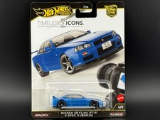 Hot Wheels Nissan GT-R R34 V-Spec II BNR34 Timeless Icons JDM FPY86-961 N 1/64