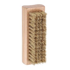Shoe Cleaning Brush 4"x2" Beech Wood Pig Bristle Boot Polish Brushes, Gray Brown