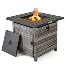 29 Propane Rattan Firepit Table w/ Lava Rocks...