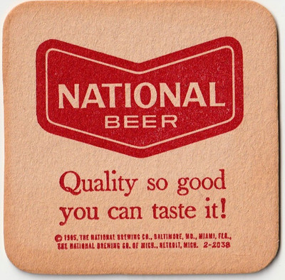 National Brewing Co Beer Coaster Baltimore MD