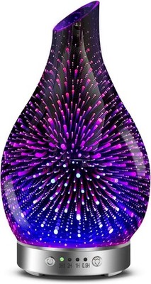 Difusor De Aromas Aceites Para Casa Ultrasonico 3D 7 Colores Con Temporizador