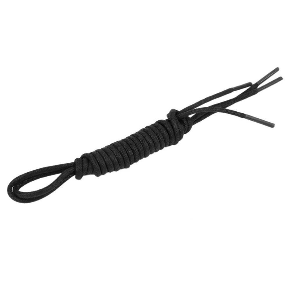 APL Lacci tondi in cotone cerato 3 mm lacci neri scarpe brogues (nero)