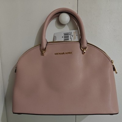 Michael Kors Emmy Large Dome Satchel Blossom Pink Saffiano Leather -NWOT