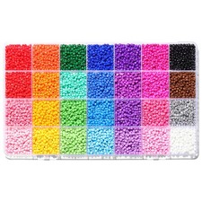 Ywmimn 28 Colors 3mm Seed Beads, 7200PCS Glass Beads Kit 3mm, 28 colors