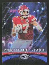 2023 Panini Certified Travis Kelce Certified Stars Mirror Blue #/75 #CS-21 Card