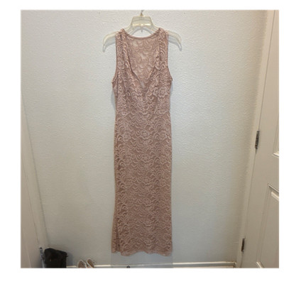 open lace back dress Pink A Line V Neck Off the Shoulder Lace Prom Dresses, Pink Lace Homec   Lwt Dress