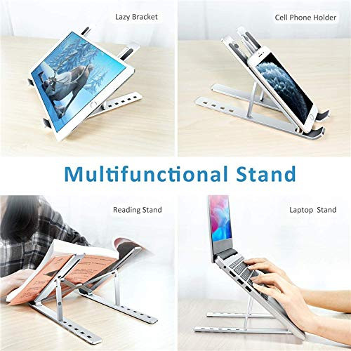 Foldable Aluminum Laptop Stand Riser for Ergonomic Computer Setup