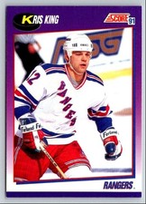 Kris King 1991 Score #363 New York Rangers Hockey Card