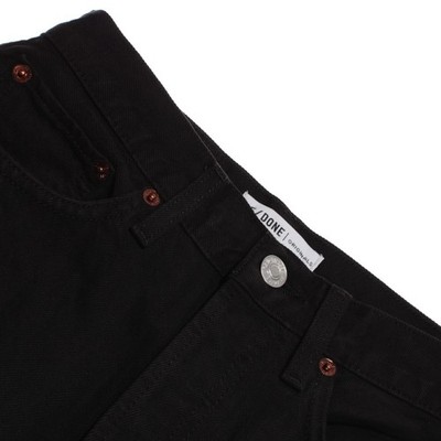 Re/Done NWT Denim Jeans Size 25 US Stove Pipe in Black 100% Cotton