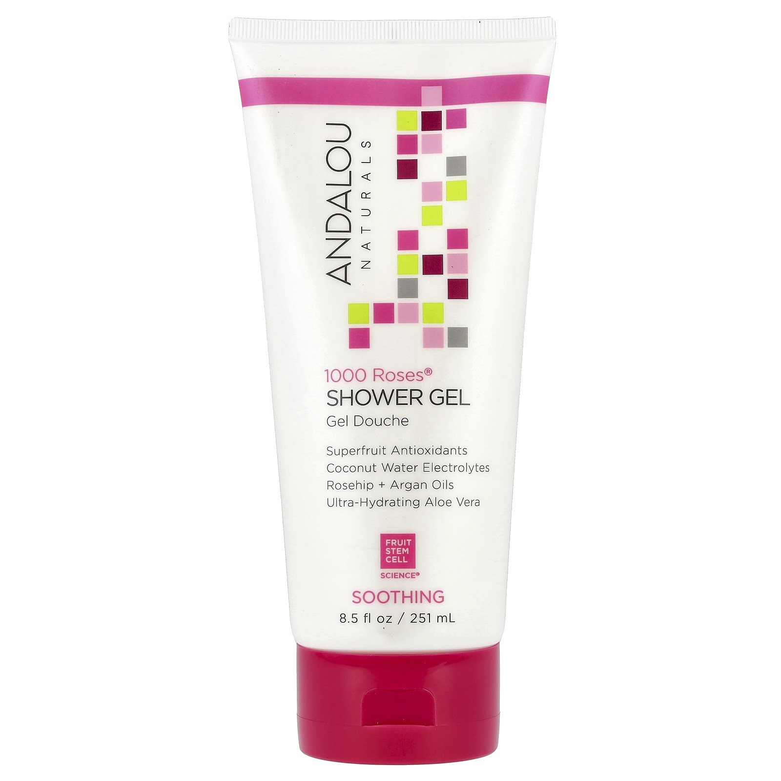 Andalou Naturals 1000 Roses Shower Gel Soothing 8 5 fl oz 251 ml Cruelty-Free 2490₽