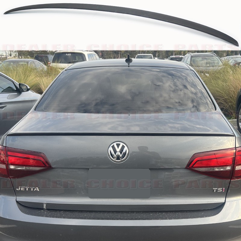 Goingfast Rear Trunk Spoiler Lip For VW Jetta MK3/MK5 - Black Polyurethane (PU), Unpainted, No Drilling - View #2