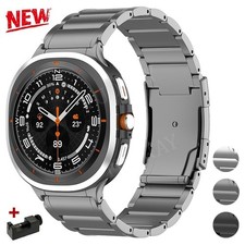 Luxury Titanium Metal Strap Band for Samsung Galaxy Watch 8/8 Classic/Ultra 47mm