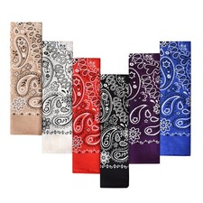 6-Pack 100 Cotton Bandanas Holiday Gifts for Men Women Assorted Colors