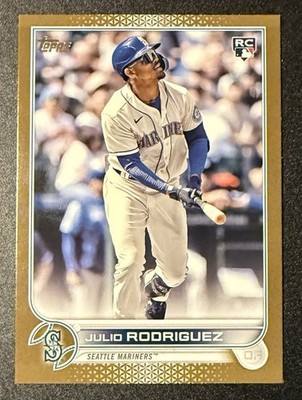 2022 Topps Update #US44 Julio Rodriguez Gold /2022 RC Rookie (UV2)