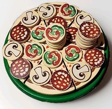 Wood Play Food Pizza Set w/Toppings Little Tikes Fisher Price Toy Kitchen Set