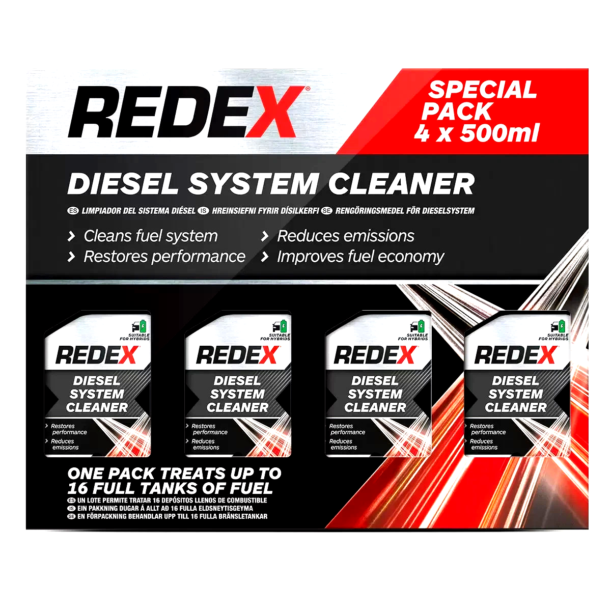 Redex Diesel Fuel System Cleaner 4 x 500ml
