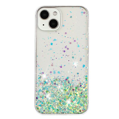 Hülle für iPhone 15 14 13 8 Leuchtend Glitzer Silikon Rückseite Hülle Handyhülle