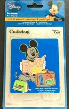 Bon Voyage Cuttlebug Disney Die & Embossing Folder Map Suitcase 37-1735 NEW!