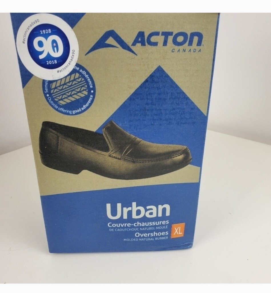 Acton, Urban Black Safety Overshoes Waterproof Traction Size Large Acton, Banker Men main image 2