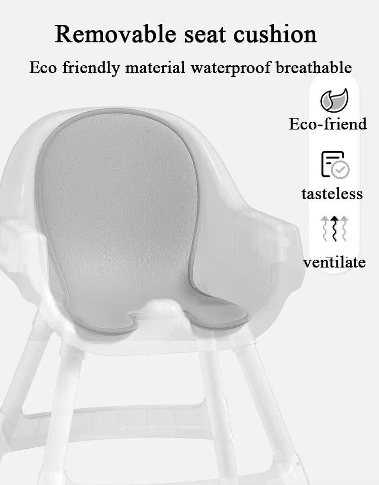 Adjustable 3-In-1 Baby Highchair Infant High Feeding Seat Toddler Table Chair UK - Image 3 of 4