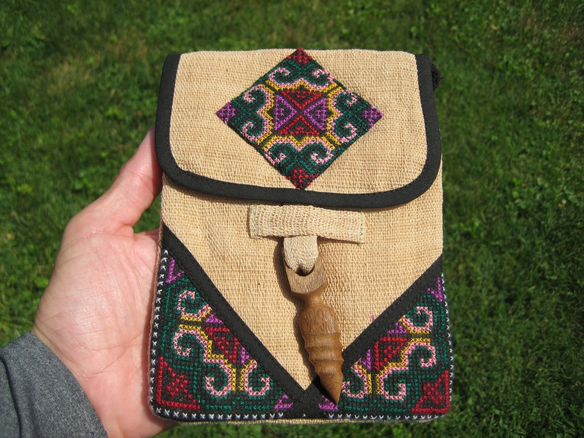 その他 Indian Bag Hemp Indian Style Embroidery Hand Bag Purse Thailand A4636 | eBay