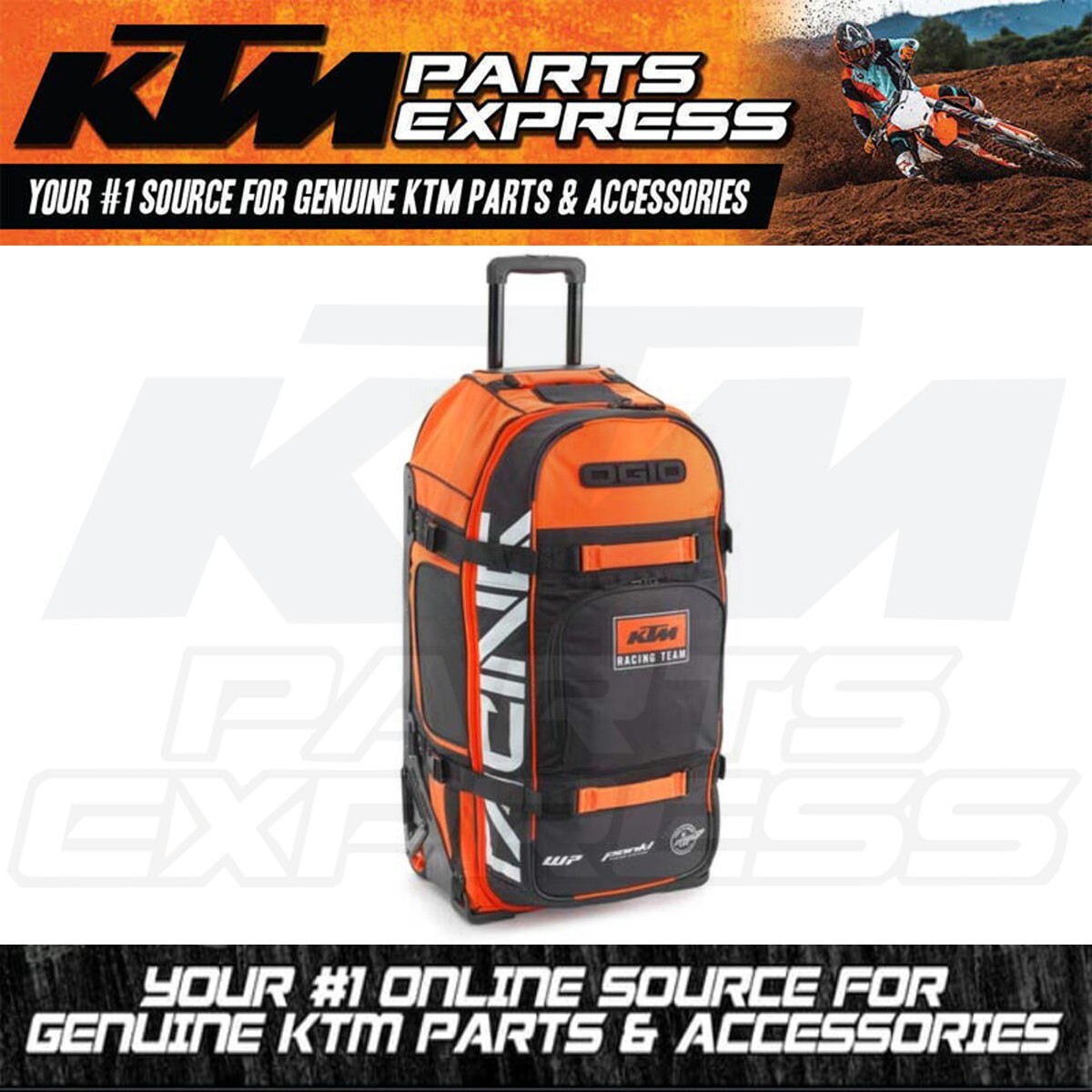 KTM OGIO ウエストバック　ブラック×オレンジ　値下げ！ NEW KTM TEAM TRAVEL BAG 9800 BY OGIO 100% POLYESTER BLACK/ORANGE