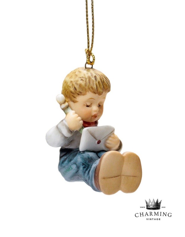 Berta Hummel Goebel 1999 "A North Pole Address" Porcelain Christmas Ornament