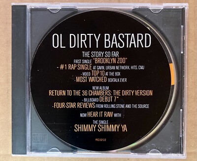 NrMt) Promo CD Single Ol Dirty Bastard (Wu-Tang Clan) Shimmy