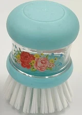 Pioneer Woman Soap Dispensing Palm Dish Brush, Sweet Rose design