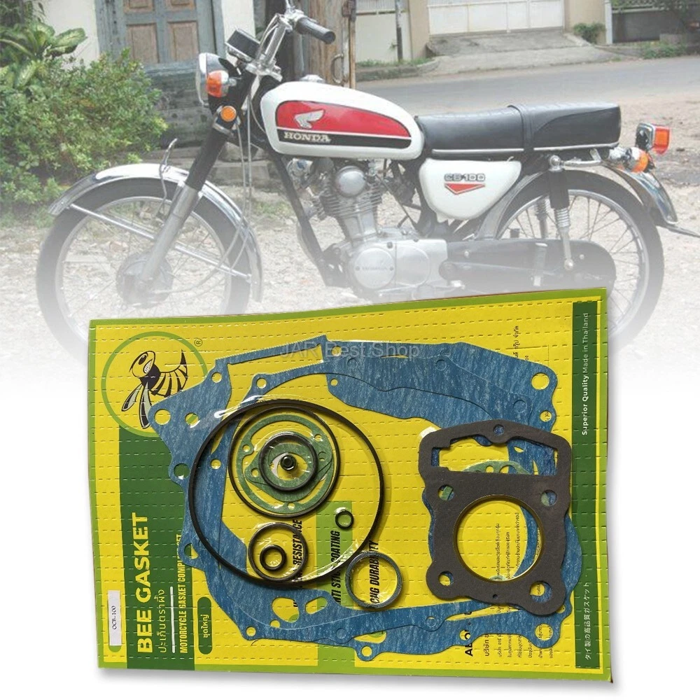 HONDA CB100 REPAIR ENGINE PART GASKET COMPLETE SET Vintage Motorcycle 2T CB 100 - Picture 1 of 5