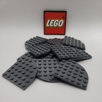 LEGO Round Corner Base Plate 6x6 DARK BLUISH GRAY 6003 (x12) NEW BULK ...