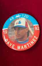 1992 DAVE MARTINEZ Montreal Expos Vincentown Card Button #48 of 120 1.5