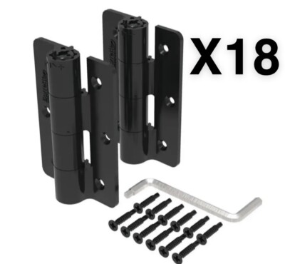 3.125 In. X 4.875 In. Self Closing Black Butterfly Hinge Aluminum FULL BOX X18