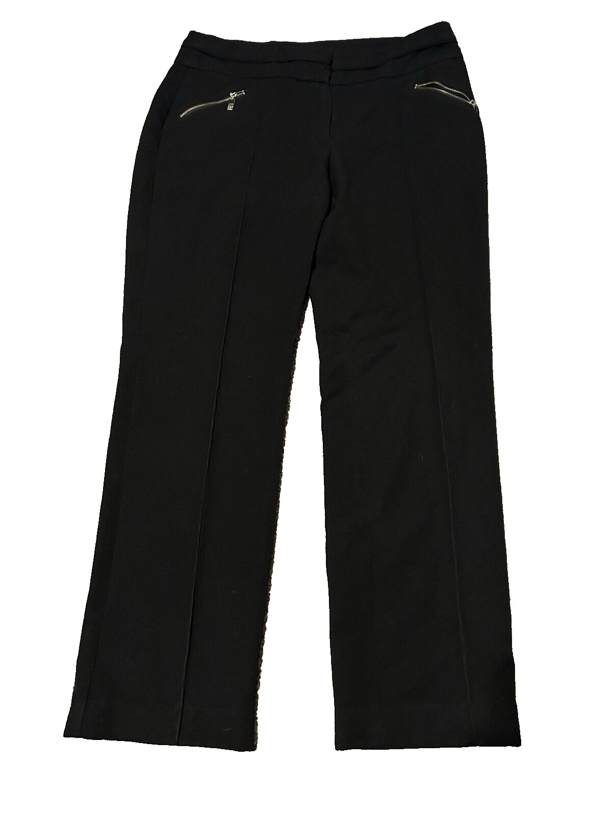 Anne Klein Womens Dress Pants Zip Pockets Black Size 8! MEASURMENTS! QUALITY!