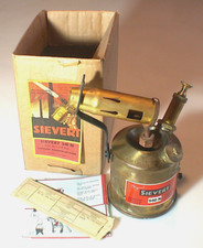 Blow lamp Sievert 540N brass tank ¾ pint paraffin Without Handle see details