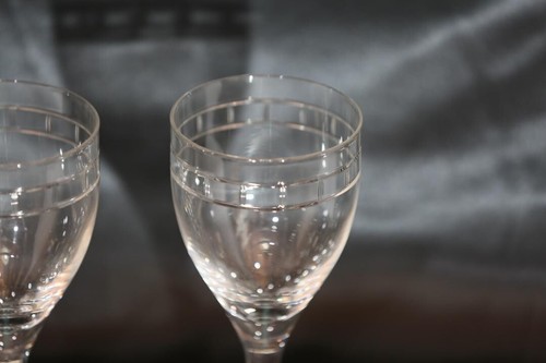 TIFFANY & Co. Crystal Atlas Wine Glass Swing Pair Set Gift 7.5cm 2.95inch - Picture 3 of 6