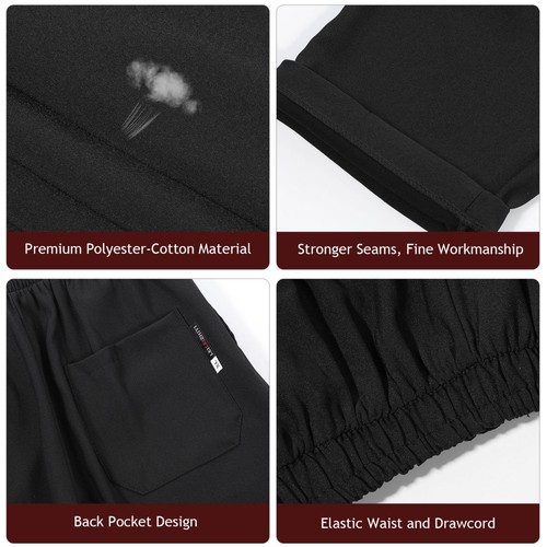 Chef's Workwear Durable Trousers Breathable Material Chef Pants Size XL - Picture 8 of 11