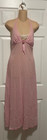 La Perla Malizia Long Silk Halter Negligee Nighgtgown Pink Polka Dot