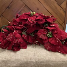 3 Stems Of Christmas Poinsettias