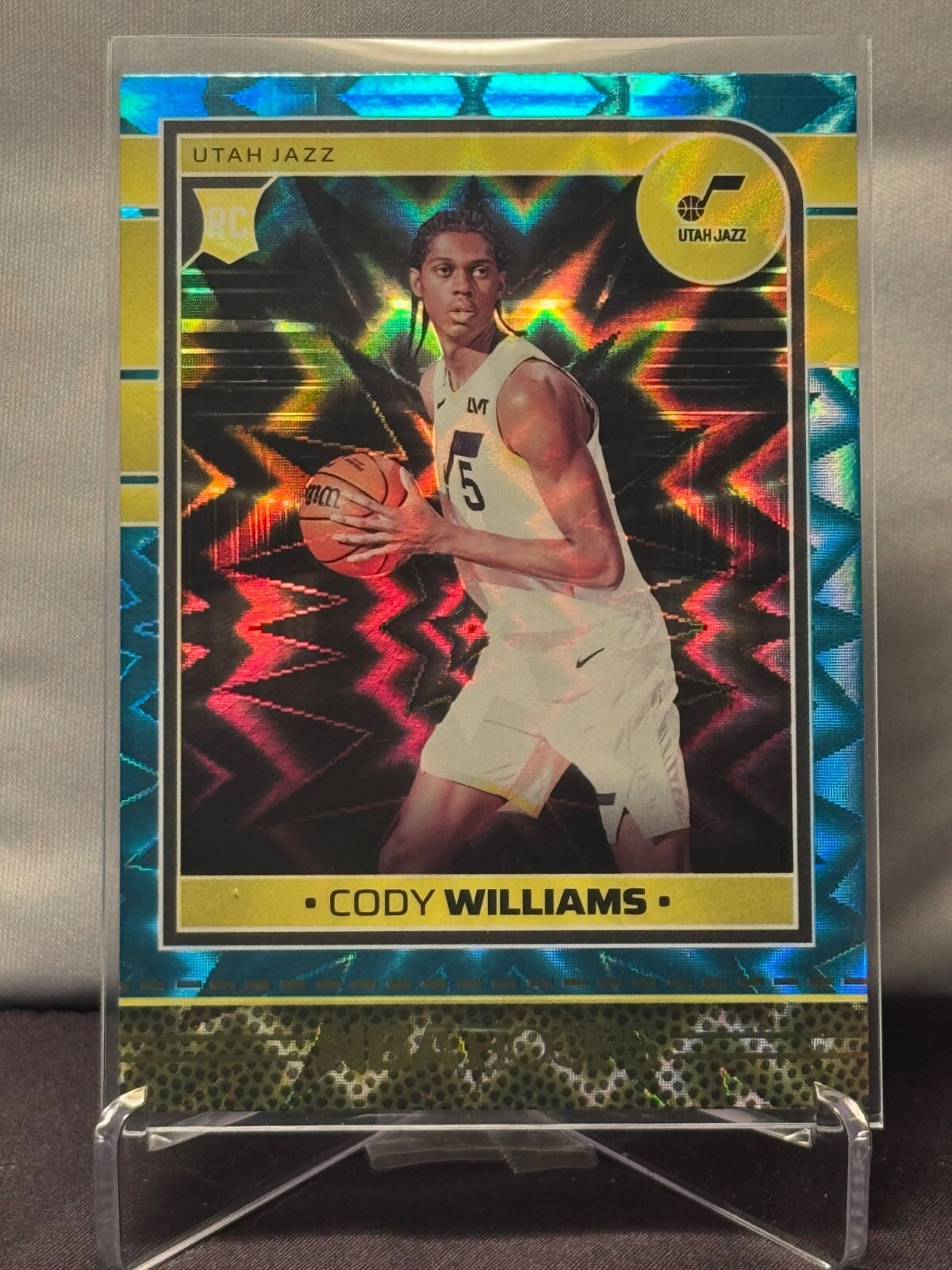 2024-25 Panini - Hoops basketball - #240 Cody Williams (RC) - Teal Explosion