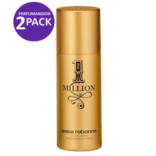 Paco Rabanne 1 Million Deodorant Spray 5.1 Oz Men 2 PACK FACTORY SEALED NEW