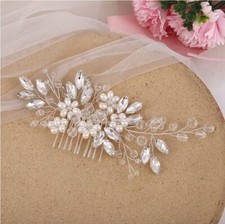 Bestshoot Bridal Hair Accessories, Wedding Hair Comb with Crystal Silver