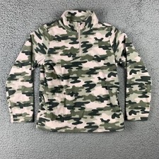 childrens place Youth L Camo Fleece 1/4 zip girls youth L 10-12 soft warm cozy