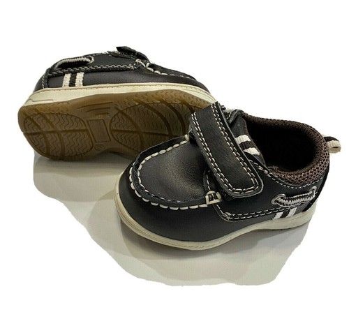OSH KOSH SHOES BOYS - SZ 2 ADAM BOAT MOCASSIN - BROWN LEATHER BABY - Picture 2 of 2