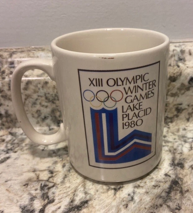 VTG Olympic Winter Games Coffee Cup Lake Placid 1980 XIII Mug Ray-Ban - Image 2 of 4